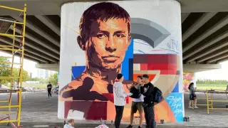 Граффити с Головкиным появилось в Нур-Султане