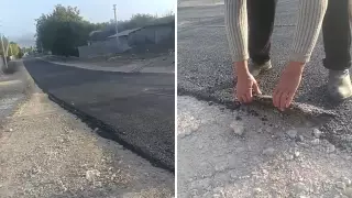 "Асфальт-ковер". Еще в одном поселке дорожное покрытие можно поднять руками