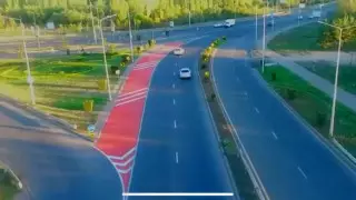 Красная разметка появилась на дорогах Нур-Султана