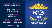 Altel Cyber Games CS:GO Season 2 выиграли профи из K23