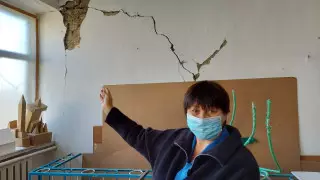 Штукатурка обвалилась на школьников в ЗКО