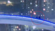 На арку моста залезли пьяные астанчане ради эффектного фото