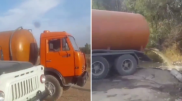 Слив нечистот сняли на видео в Алматинской области