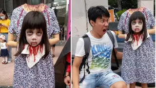 "Страшнее, чем белые ходоки". Девочка напугала Сеть безголовым костюмом