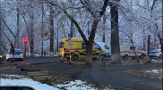 Полиция оцепила улицу в Алматы