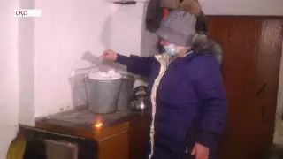 Топить снег приходится сельчанам СКО, чтобы приготовить еду
