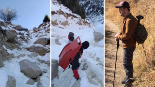 МЧС показало видео операции по спасению алматинца в горах
