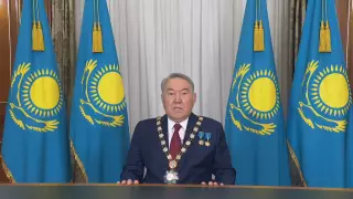 Появилось видео обращения Нурсултана Назарбаева