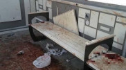 Жителей Усть-Каменогорска испугала окровавленная остановка