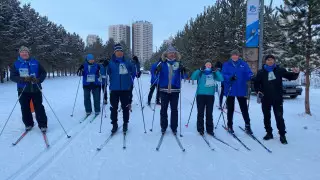 Перуашев и акжоловцы встали на лыжи