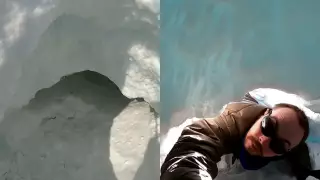 Биолог влез в берлогу к белому медведю и показал ее изнутри