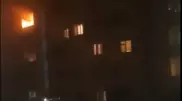 Охваченную пожаром квартиру в новогоднюю ночь сняли на видео в Алматы