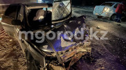 Три автомобиля столкнулись в Уральске. Пострадали три человека