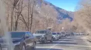 Километровые пробки образовались по дороге на Медеу