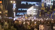 В Киеве националисты устроили факельный марш в честь Бандеры