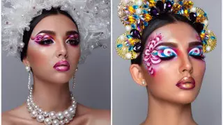 "Обескураживающая победа". Казахстанка сделала лучший в мире классический макияж