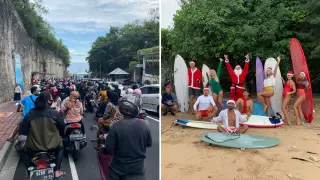 "Пробки перед пляжем". Как казахстанцы встретили Новый год на Бали