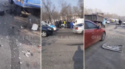 ДТП с участием четырех авто и эвакуатора произошло в Алматы