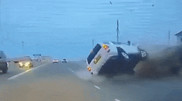 Момент ДТП в Актау попал на видео: три человека пострадали