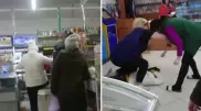 Драка женщин в магазине Уральска попала на видео