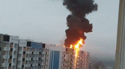 Жилой комплекс загорелся близ Алматы