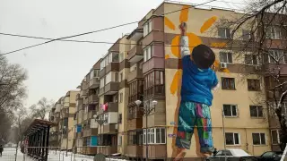 "Как настоящий". Объемный мурал восхитил алматинцев