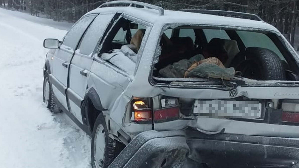 4 автомобиля столкнулись на выезде из Петропавловска