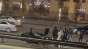 Lamborghini врезался в отбойник в Алматы