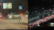 Крупное ДТП на Аль-Фараби в Алматы: пострадали 5 авто и 2 ели