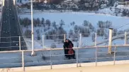 Видео с виолончелистом на подвесном мосту в Семее стало вирусным в Сети