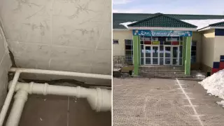Новая школа разваливается в Алматинской области