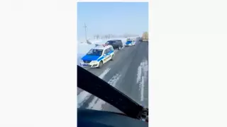 Погоня полицейских за внедорожником Lexus в ЗКО попала на видео