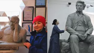 После Айтматова попросили создать Абая. Скульптор из Кыргызстана сделала казахстанцам подарок