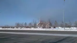 Дым над стройкой мечети заметили в Нур-Султане