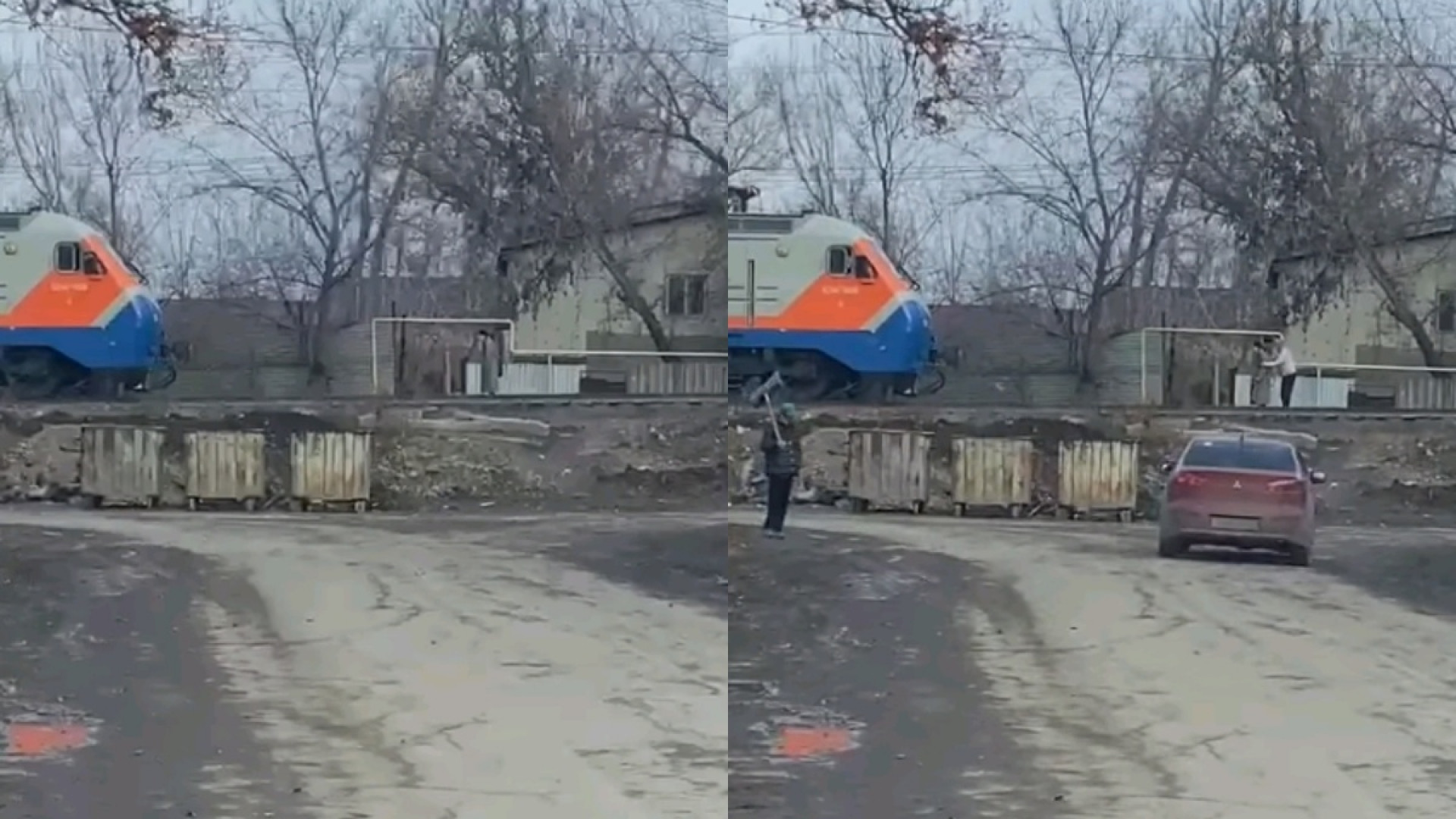 Дави меня!” Девушка выскочила на рельсы перед пассажирским поездом в Алматы:  23 февраля 2021 06:02 - новости на Tengrinews.kz