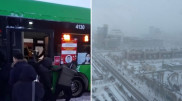 Застряли автобусы и отменили занятия. Что происходит в Нур-Султане и Алматы из-за непогоды