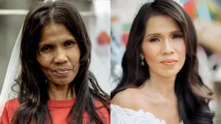 "Она превратилась в принцессу". Сеть восхитили свадебные фото 50-летней бездомной женщины