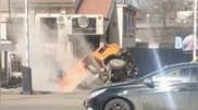 Грузовик провалился под землю в Алматы