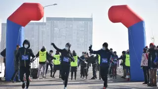 В Алматы прошел зимний городской массовый забег
