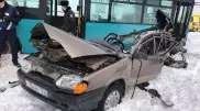 Столкновение автобуса и легковушки в Караганде: есть погибший