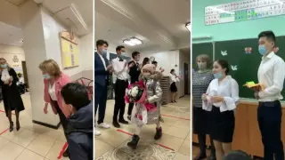 Первый раз в первый класс в марте пошли школьники в Алматы