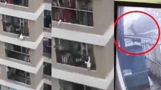 Курьер поймал девочку, выпавшую с 12-го этажа во Вьетнаме