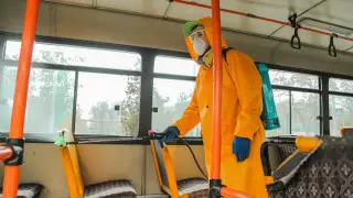 "Дезинфекция автобусов опасна для жизни": новый фейк обсуждают в Казнете
