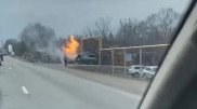 Авто загорелось из-за утечки газа в Алматинской области