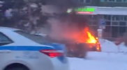 Автомобиль горел в Нур-Султане