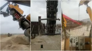 Кран упал на стройке в Шымкенте