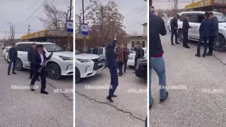 Стреляющую в воздух "братву" на Toyota Land Cruiser сняли на видео в Шымкенте