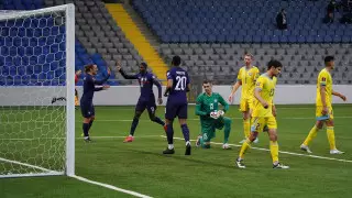 Сборная Казахстана избежала разгрома от Франции в матче отбора к ЧМ-2022