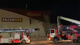 Рынок "Шапагат" загорелся в Нур-Султане