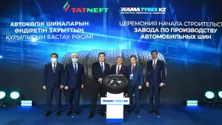 Мамин и Минниханов дали старт строительству шинного завода в Сарани